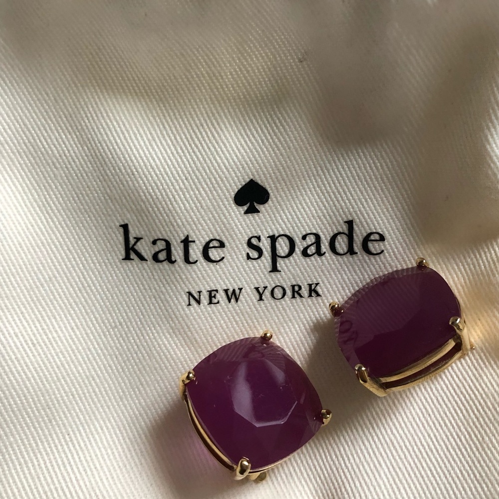 Kate Spade ♠️ purple clip on earrings